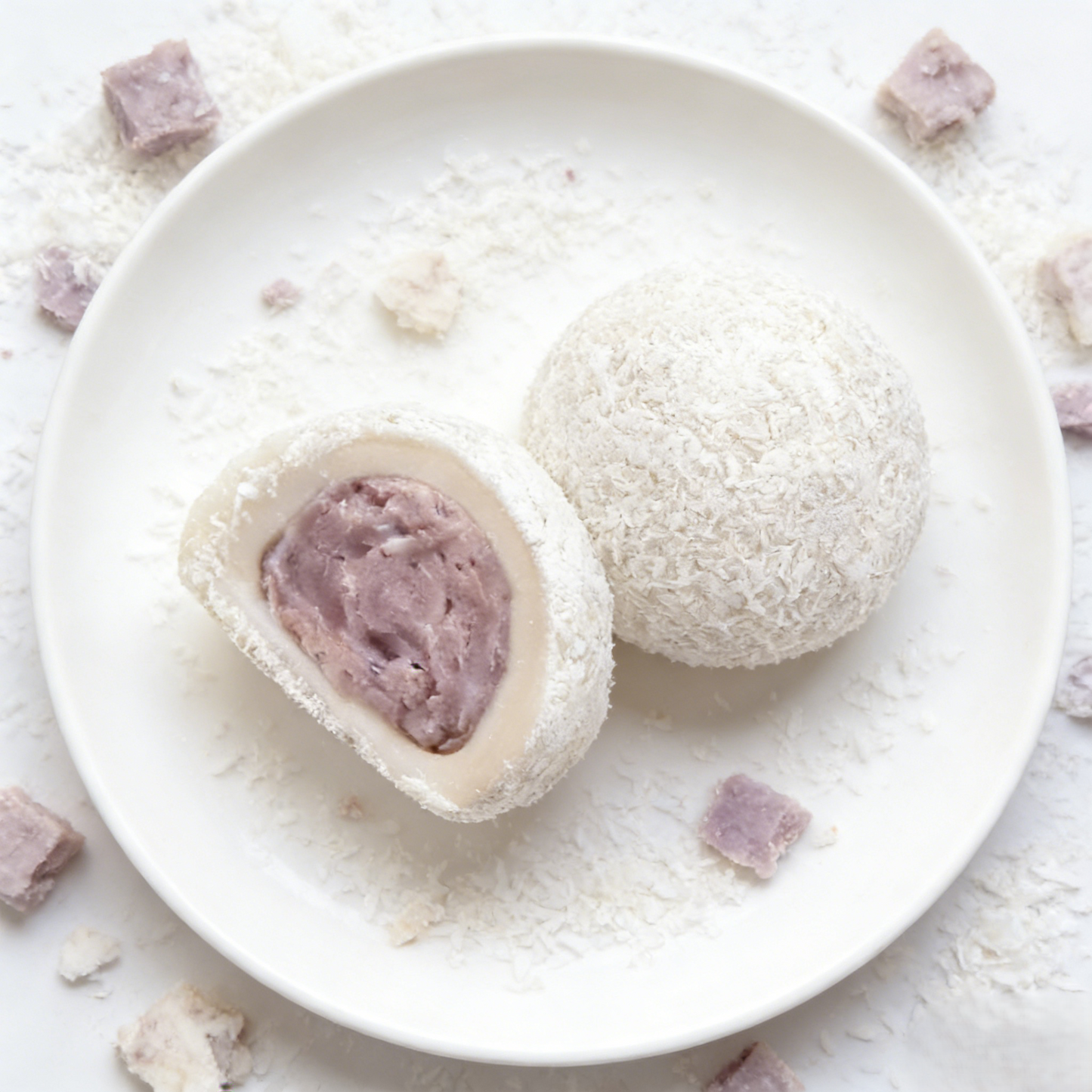 Handmade Traditional Mochi - Coconut Taro Paste Flavour