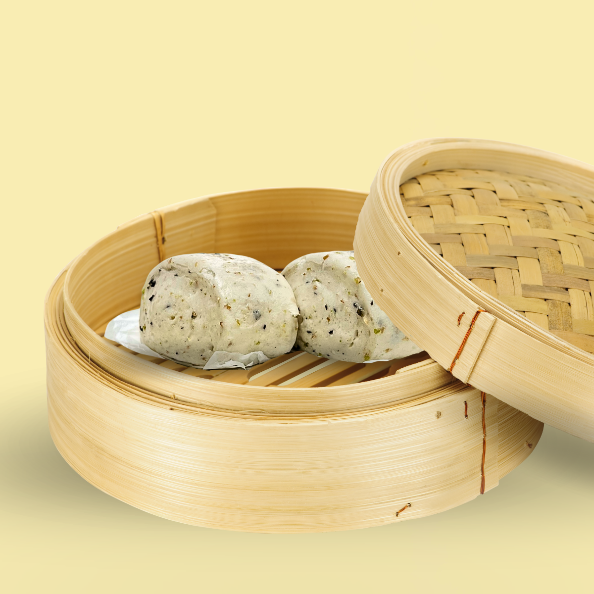 Healthy Black Bean Steamed Buns (2 Pieces)