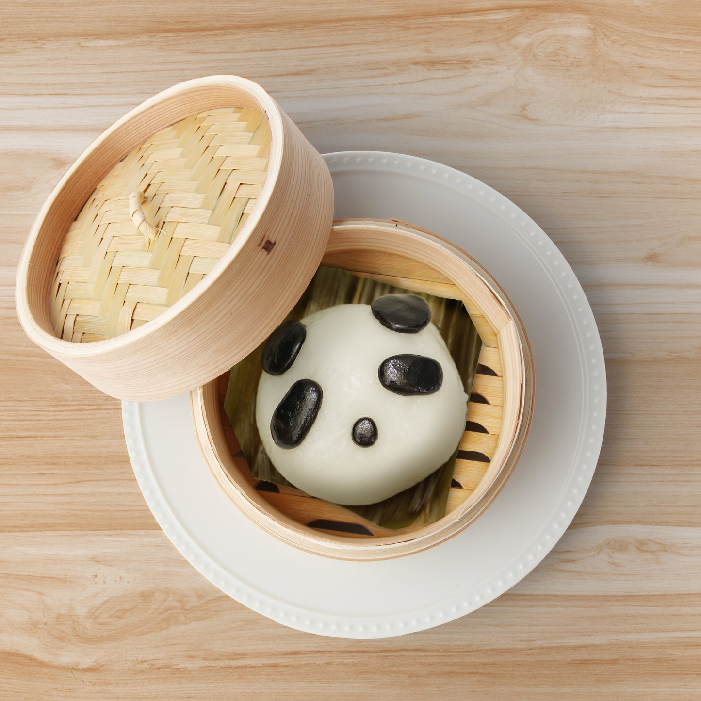 Handmade Traditional Cha Guo - Handmade Fried Peanuts Flavour (Panda Shape)Sweet Fried Peanuts Flavour "Cha-guo" Steamed Bun (Cute Cartoon Panda Appearance)