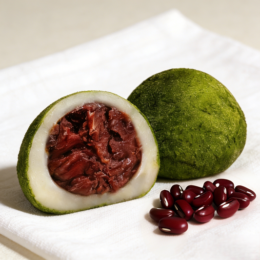 Matcha Flavour with Red Beans Mochi
